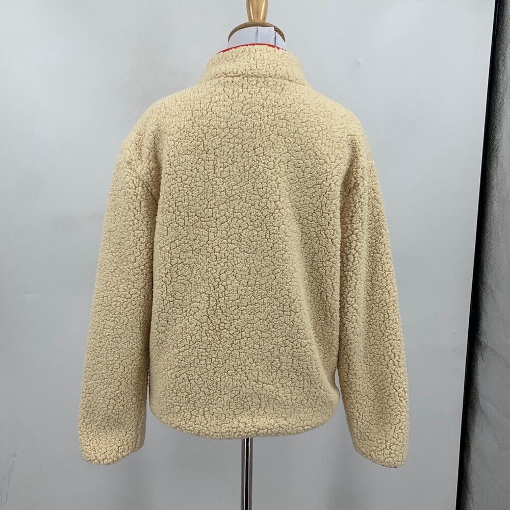 Lego Sweater Women S Small Cream Peony Target Sherpa Full Zip Mock Pocket Jacket - Picture 3 of 15